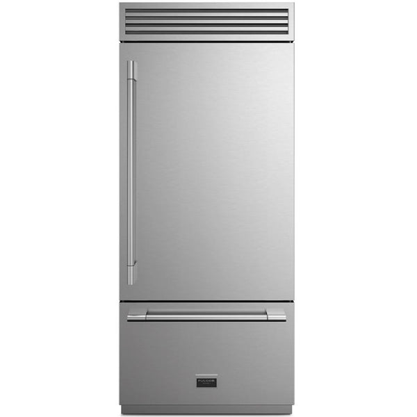Fulgor Milano 36-inch, 18.5 cu. ft. Bottom Freezer Refrigerator F7PBM36S1-R IMAGE 1