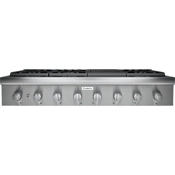 Thermador 48-inch Built-in Gas Rangetop with Patented Pedestal Star® Burners PCG486WL IMAGE 1