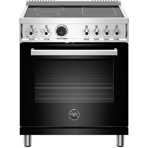 Bertazzoni 30-inch Freestanding Induction Electric Range with Self-Clean Oven PROF304INSNET IMAGE 1