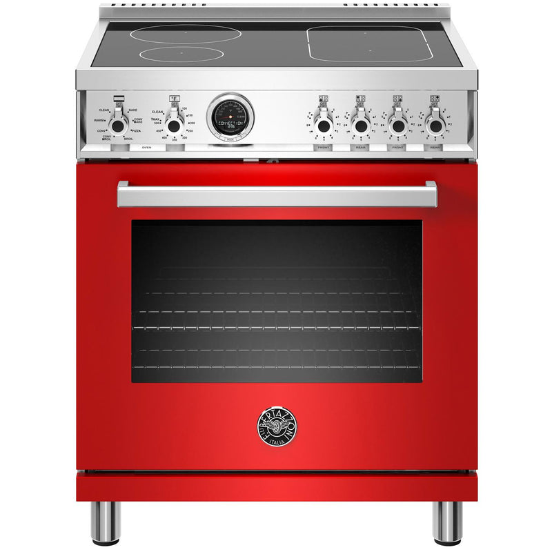 Bertazzoni 30-inch Freestanding Induction Electric Range with Self-Clean Oven PROF304INSROT IMAGE 1