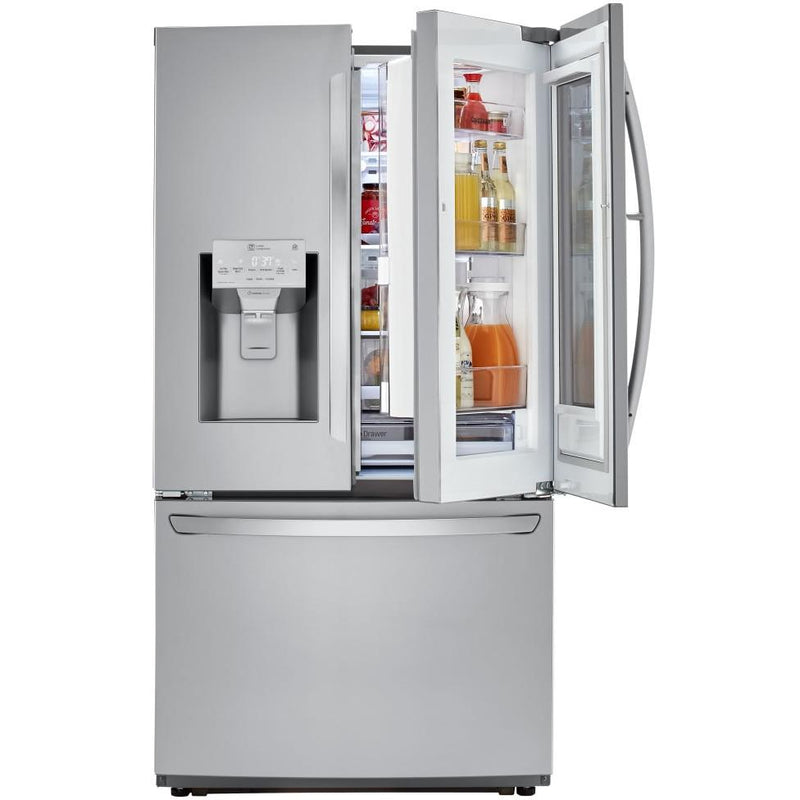 LG 36-inch, 21.9 cu. ft. Counter-Depth French 3-Door Refrigerator with InstaView™ Door-in-Door® LFXC22596S IMAGE 2