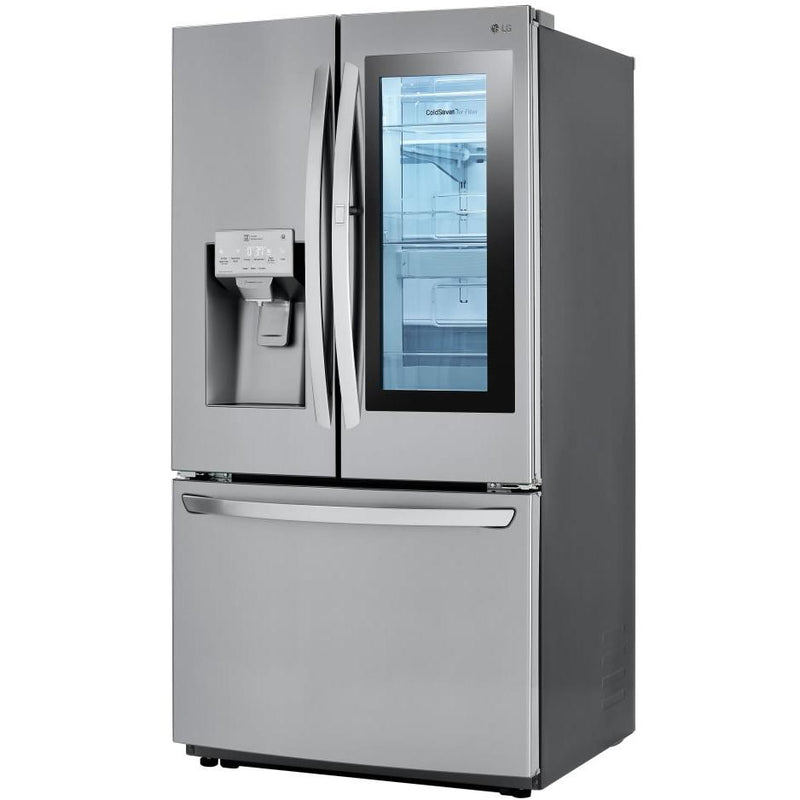 LG 36-inch, 21.9 cu. ft. Counter-Depth French 3-Door Refrigerator with InstaView™ Door-in-Door® LFXC22596S IMAGE 3