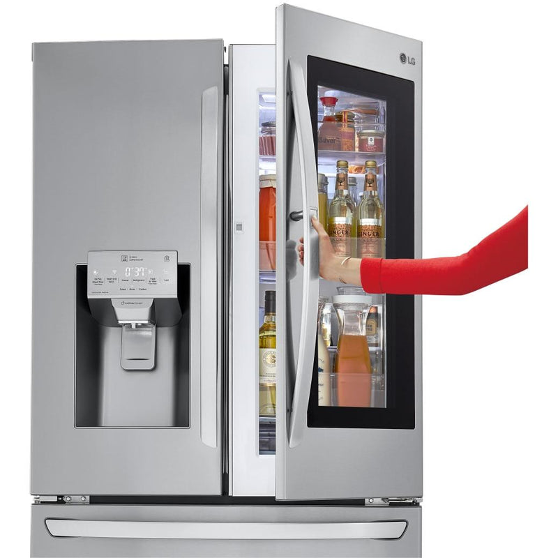 LG 36-inch, 21.9 cu. ft. Counter-Depth French 3-Door Refrigerator with InstaView™ Door-in-Door® LFXC22596S IMAGE 6