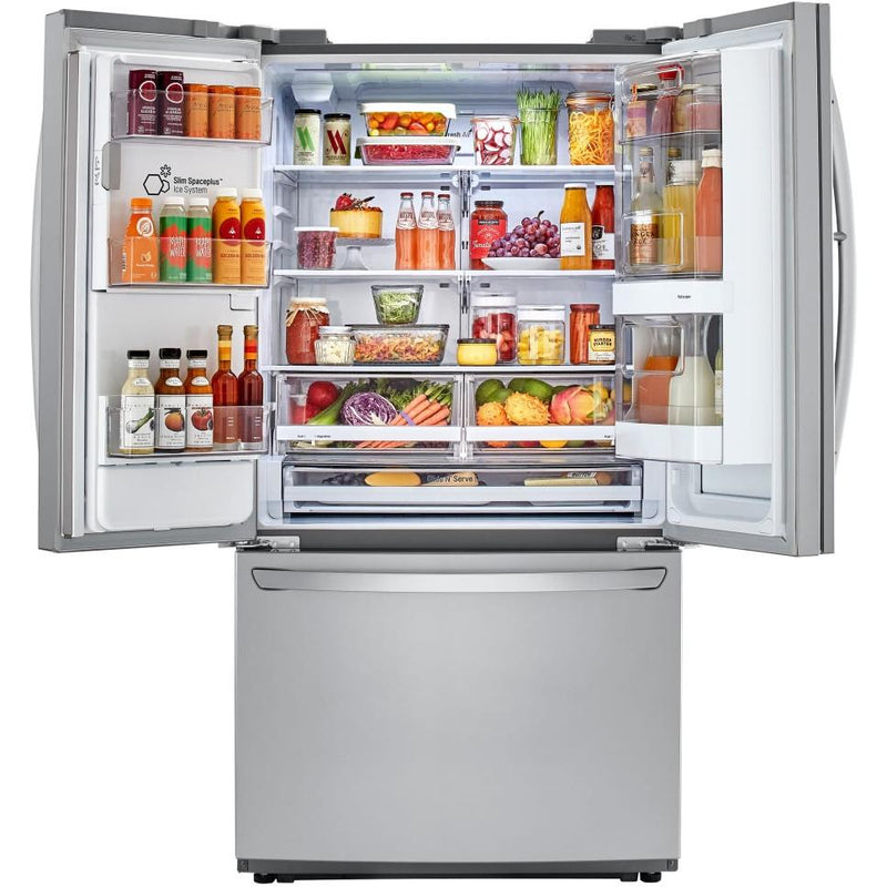 LG 36-inch, 21.9 cu. ft. Counter-Depth French 3-Door Refrigerator with InstaView™ Door-in-Door® LFXC22596S IMAGE 7