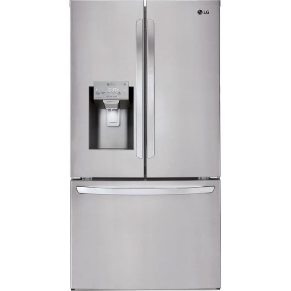 LG 36-inch, 22 cu.ft. Counter-Depth French 3-Door Refrigerator with SmartThinQ® Technology LFXC22526S IMAGE 1