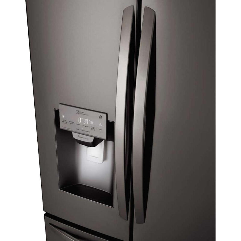 LG 36-inch, 22 cu.ft. Counter-Depth French 3-Door Refrigerator with SmartThinQ® Technology LFXC22526D IMAGE 3