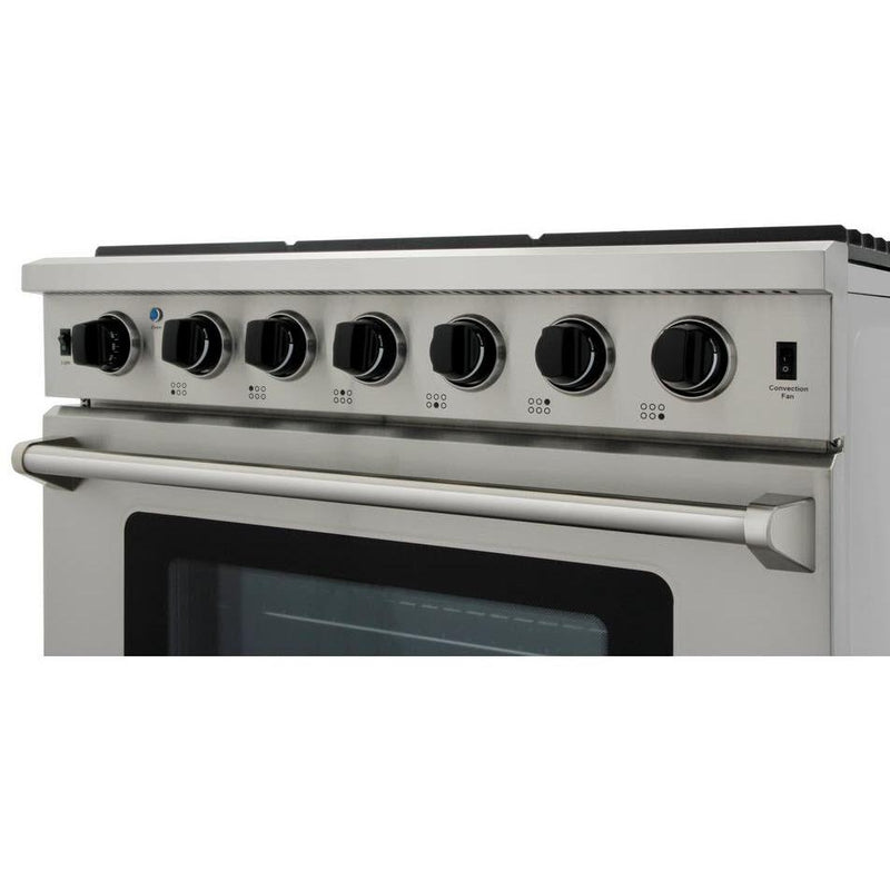Thor Kitchen 36-inch Freestanding Gas Range with Convection Technology LRG3601U IMAGE 4