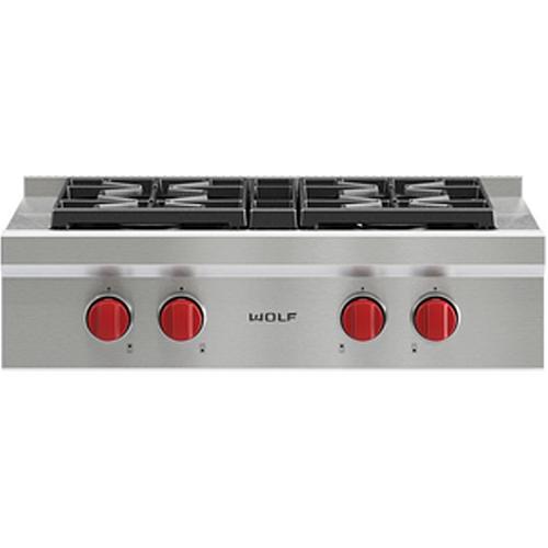 Wolf 30-inch Gas Built-in Rangetop with 4 Sealed Burners SRT304 IMAGE 1