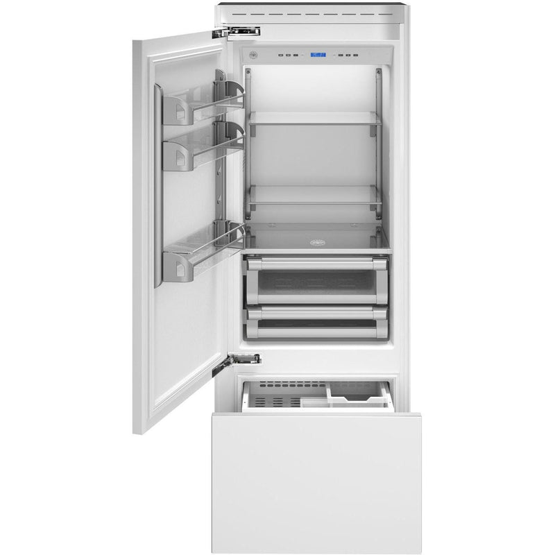 Bertazzoni 30-inch, 13.9 cu. ft. Bottom Freezer Refrigerator REF30PRL IMAGE 1
