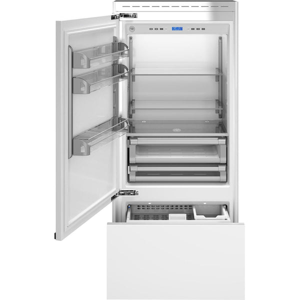 Bertazzoni 36-inch, 17.7cu. ft. Bottom Freezer Refrigerator REF36PRL IMAGE 1
