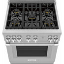 Thermador 30-inch Freestanding Dual Fuel Range with Five Star® Burners PRD305WHC IMAGE 2
