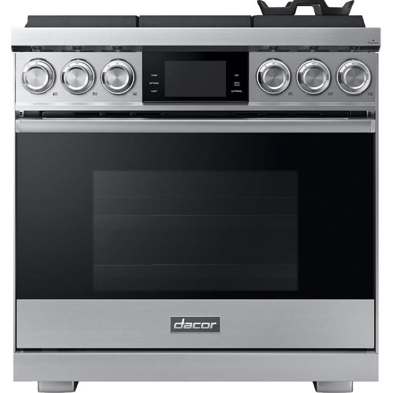 Dacor 36-inch Freestanding Gas Range with Convection Technology DOP36M96GLS/DA IMAGE 1