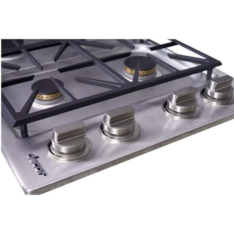 Dacor 30-inch Built-in Gas Cooktop with Perma-Flame™ Technology HDCT304GS/NG IMAGE 2