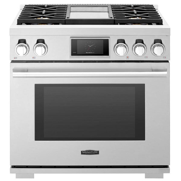 Signature Kitchen Suite 36-inch Freestanding Gas Range with Wi-Fi Connectivity SKSGR360GS IMAGE 1