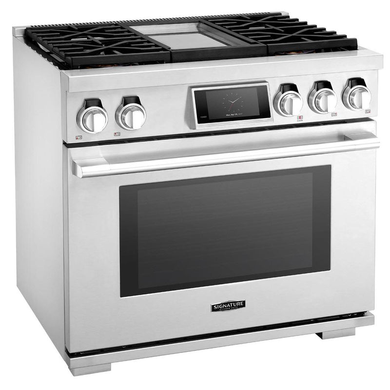 Signature Kitchen Suite 36-inch Freestanding Gas Range with Wi-Fi Connectivity SKSGR360GS IMAGE 2