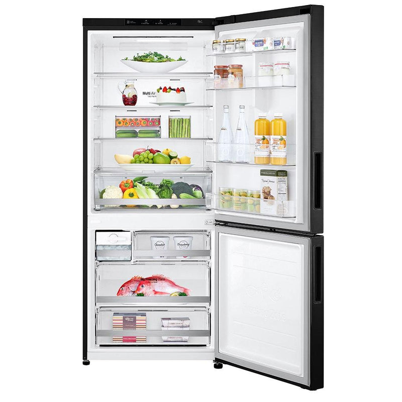 LG 28-inch, 14.7 cu.ft. Counter-Depth Bottom Freezer Refrigerator with Multi-Air Flow Cooling LBNC15231P IMAGE 4