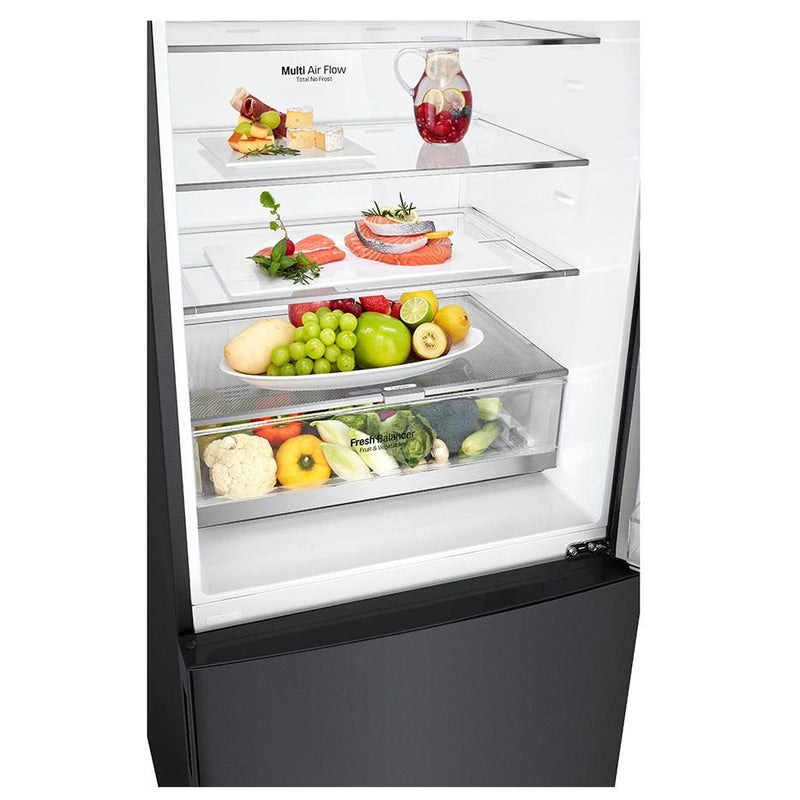 LG 28-inch, 14.7 cu.ft. Counter-Depth Bottom Freezer Refrigerator with Multi-Air Flow Cooling LBNC15231P IMAGE 9