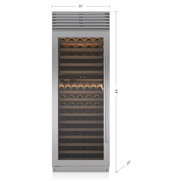 Sub-Zero 146-bottle Built-in Wine Cooler with Two Independent Zones BW-30/S/PH-LH IMAGE 2
