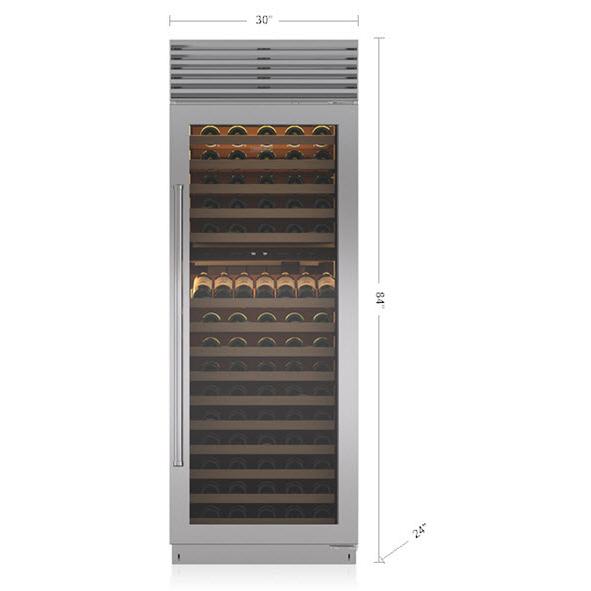 Sub-Zero 146-bottle Built-in Wine Cooler with Two Independent Zones BW-30/S/PH-RH IMAGE 2