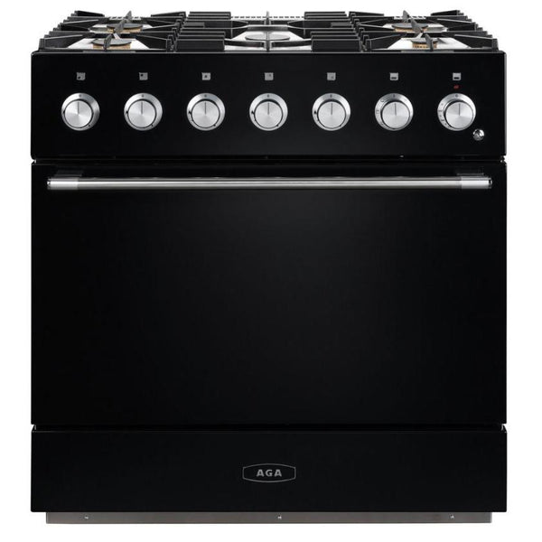 AGA 36-inch Freestanding Dual Fuel Range with Multifunction Oven AMC36DF-BLK IMAGE 1