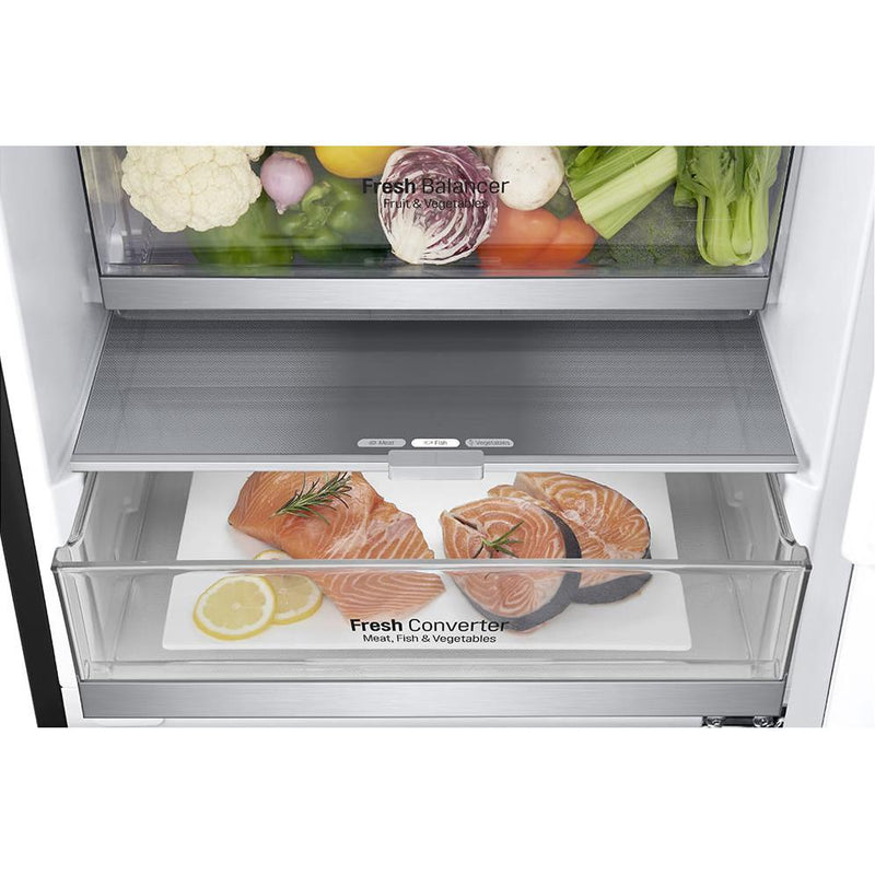 LG 24-inch, 12 cu.ft. Counter-Depth Bottom-Freezer Refrigerator with Multi-Air Flow System LBNC12241P IMAGE 4