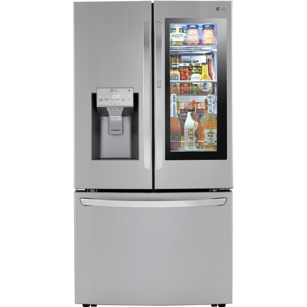 LG 36-inch, 23.5 cu.ft. Counter-Depth French 3-Door Refrigerator with Water and Ice Dispensing System LRFVC2406S IMAGE 1