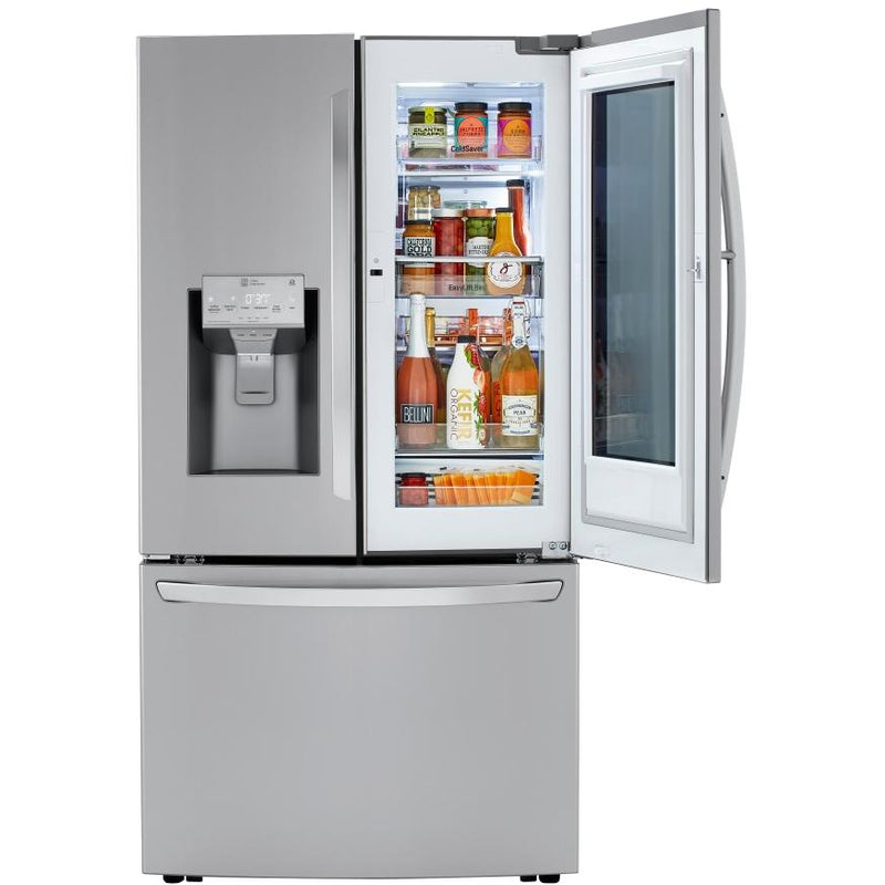 LG 36-inch, 23.5 cu.ft. Counter-Depth French 3-Door Refrigerator with Water and Ice Dispensing System LRFVC2406S IMAGE 6
