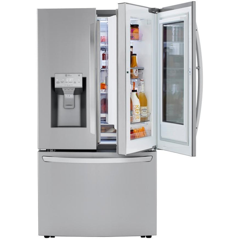 LG 36-inch, 23.5 cu.ft. Counter-Depth French 3-Door Refrigerator with Water and Ice Dispensing System LRFVC2406S IMAGE 7