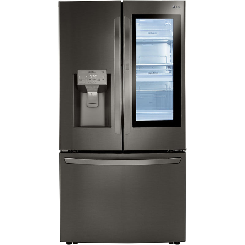 LG 36-inch, 23.5 cu.ft. Counter-Depth French 3-Door Refrigerator with Water and Ice Dispensing System LRFVC2406D IMAGE 3
