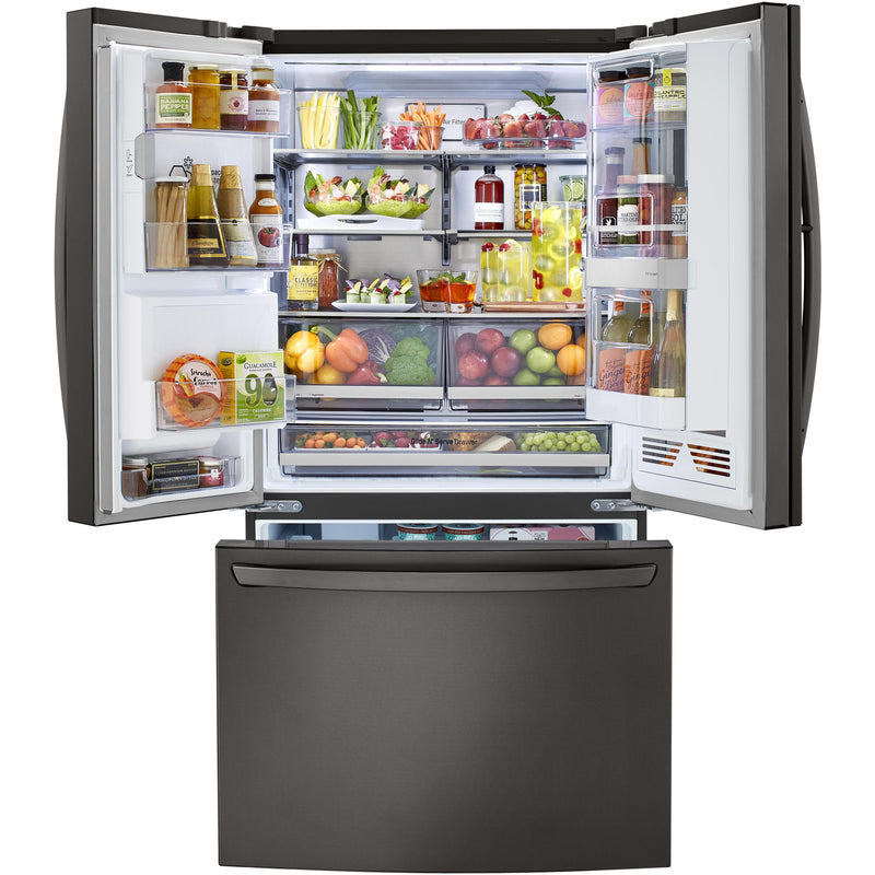 LG 36-inch, 23.5 cu.ft. Counter-Depth French 3-Door Refrigerator with Water and Ice Dispensing System LRFVC2406D IMAGE 5