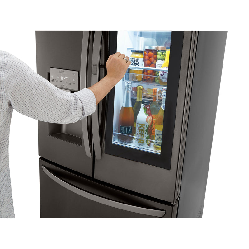 LG 36-inch, 23.5 cu.ft. Counter-Depth French 3-Door Refrigerator with Water and Ice Dispensing System LRFVC2406D IMAGE 9