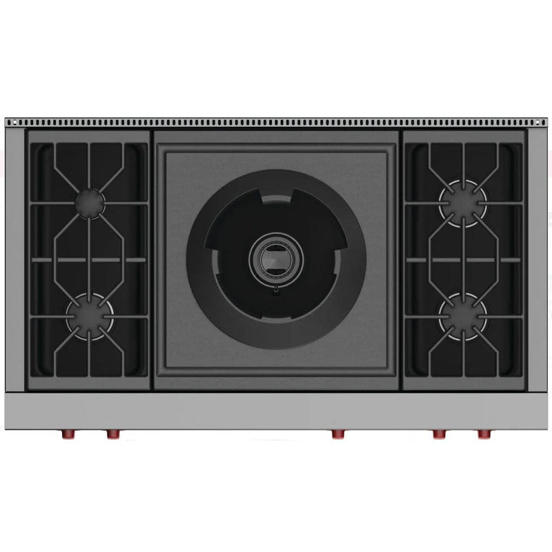 Wolf 48-inch Built-in gas Rangetop with Wok Burner SRT484W IMAGE 2