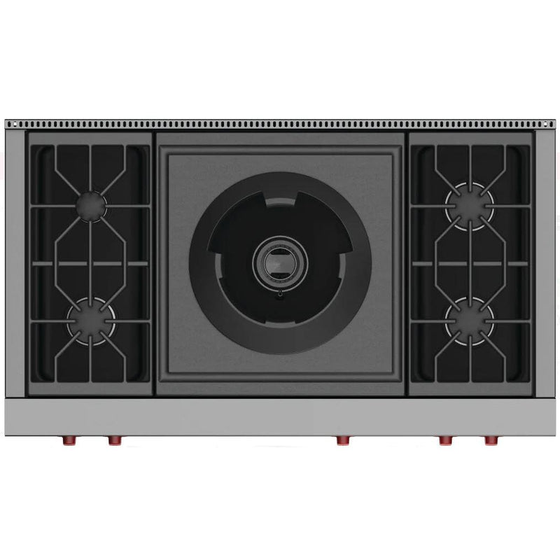 Wolf 48-inch Built-in gas Rangetop with Wok Burner SRT484W-LP IMAGE 2