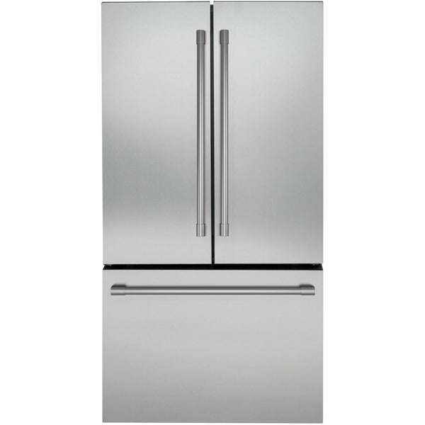 Monogram 36-inch, 23.1 cu.ft. Counter-Depth French 3-Door Refrigerator with Internal Water Dispenser ZWE23PSNSS IMAGE 1