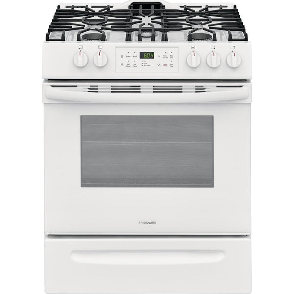 Frigidaire 30-inch Freestanding Gas Range with Ready-Select® Controls FFGH3054UW IMAGE 1