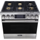 Dacor 36-inch Freestanding Dual Fuel Range with 7" LCD Control Panel DOP36M86DLS IMAGE 3