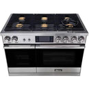 Dacor 48-inch Freestanding Dual Fuel Range with 7" LCD Control Panel DOP48M86DLS IMAGE 2
