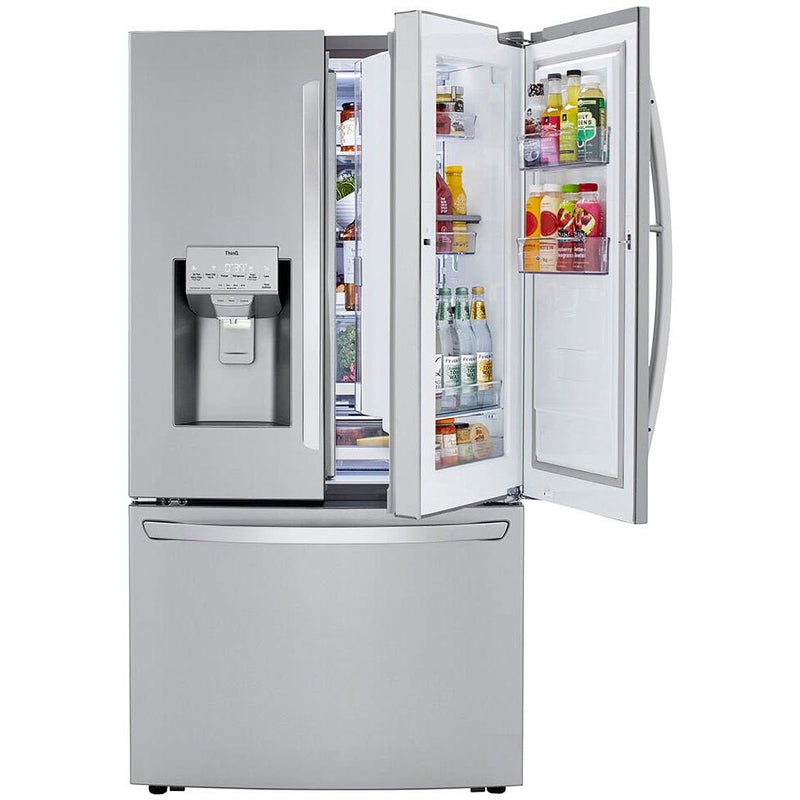 LG 36-inch, 30 cu.ft. Freestanding French 3-Door Refrigerator with Craft Ice™ LRFDS3016S IMAGE 4