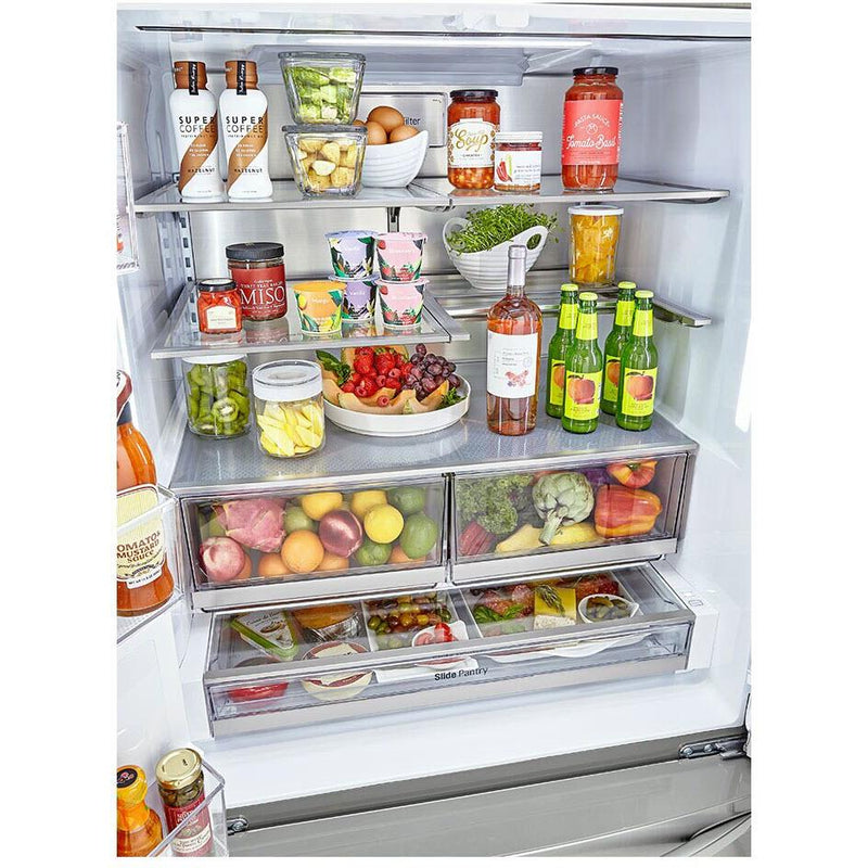 LG 36-inch, 30 cu.ft. Freestanding French 3-Door Refrigerator with Craft Ice™ LRFDS3016S IMAGE 7