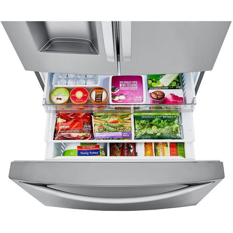 LG 36-inch, 30 cu.ft. Freestanding French 3-Door Refrigerator with Craft Ice™ LRFDS3016S IMAGE 8