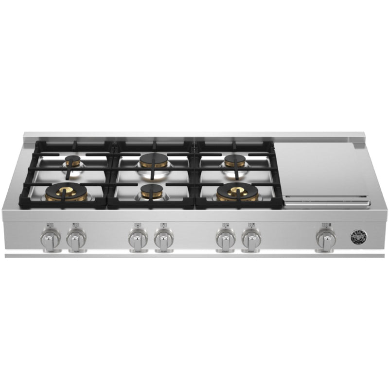 Bertazzoni 48-inch Built-in Duel-Fuel Rangetop with Electric Griddle MAST486GRTBXT IMAGE 1