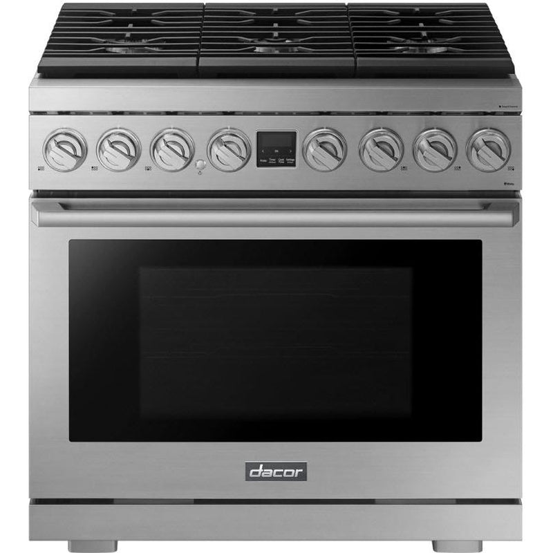 Dacor 36-inch Freestanding Dual Fuel Range with Convection Technology DOP36P86DLS/DA IMAGE 1