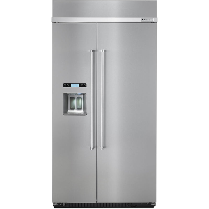 KitchenAid 42-inch, 25.5 cu.ft. Built-in Side-by-Side Refrigerator with Ice and Water Dispensing System KBSD602ESS IMAGE 2