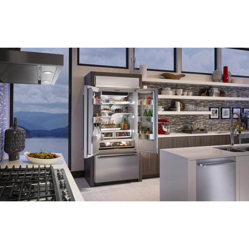 KitchenAid 36-inch, 20.8 cu.ft. Built-in French 3-Door Refrigerator with Internal Ice Maker KBFN506ESS IMAGE 13