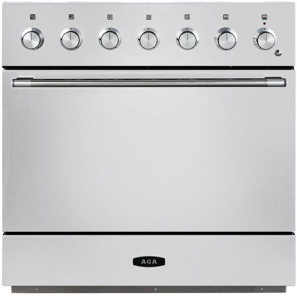 AGA 36-inch Freestanding Electric Induction Range with True European Technology AMC36IN-WHT IMAGE 1