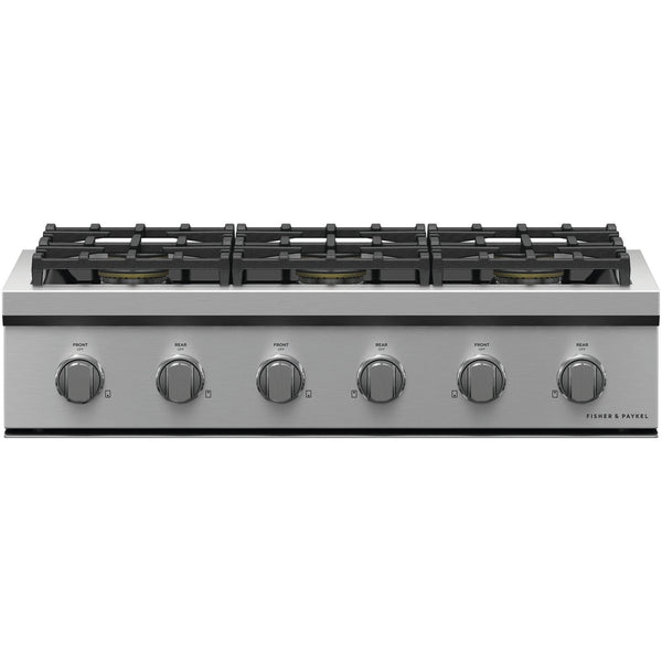 Fisher & Paykel 36-inch Built-in Gas Rangetop with 6 Burners CPV3-366-N IMAGE 1