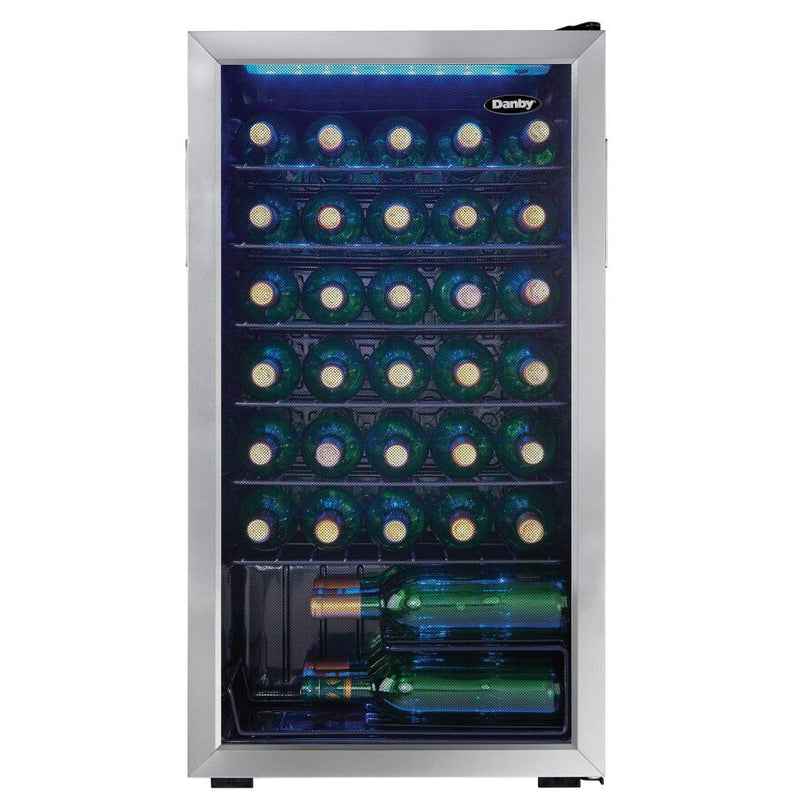 Danby 36-Bottle Freestanding Wine Cooler with LED Lighting DWC036A1BSSDB-6 IMAGE 2