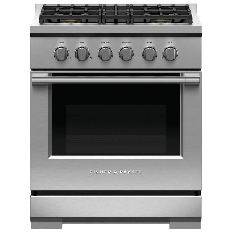 Fisher & Paykel 30-inch Freestanding Gas Range with Dual Flow Burners™ RGV3-304-N IMAGE 1