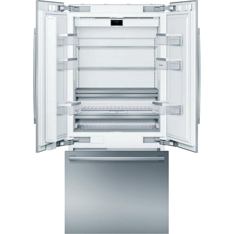 Bosch 36 inch 19.4 cu.ft. Built in French 3 Door Refrigerator with Wi Fi Connect B36BT935NS