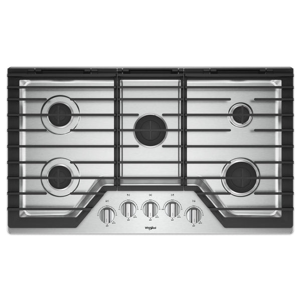 Whirlpool 36-inch, Built-in, Gas Cooktop with EZ-2-Lift™ WCG55US6HV IMAGE 1